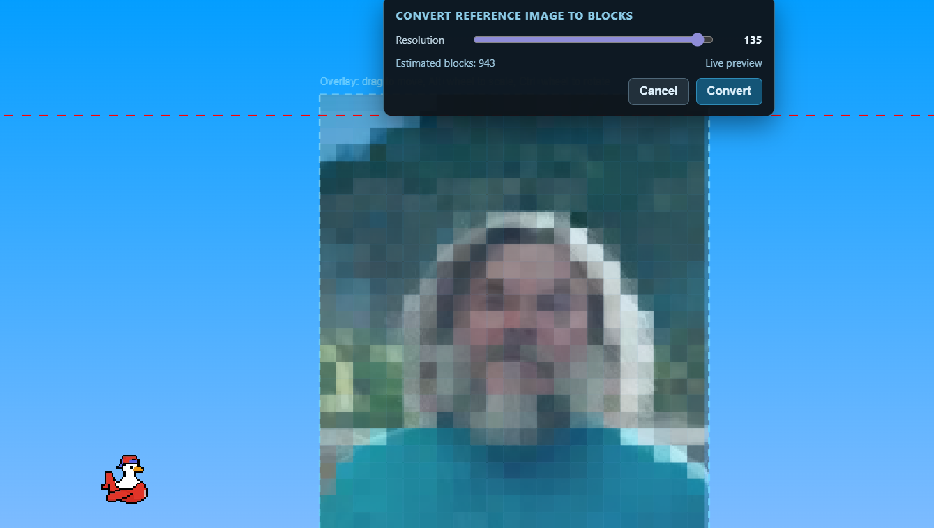Converting Reference Images To Blocks